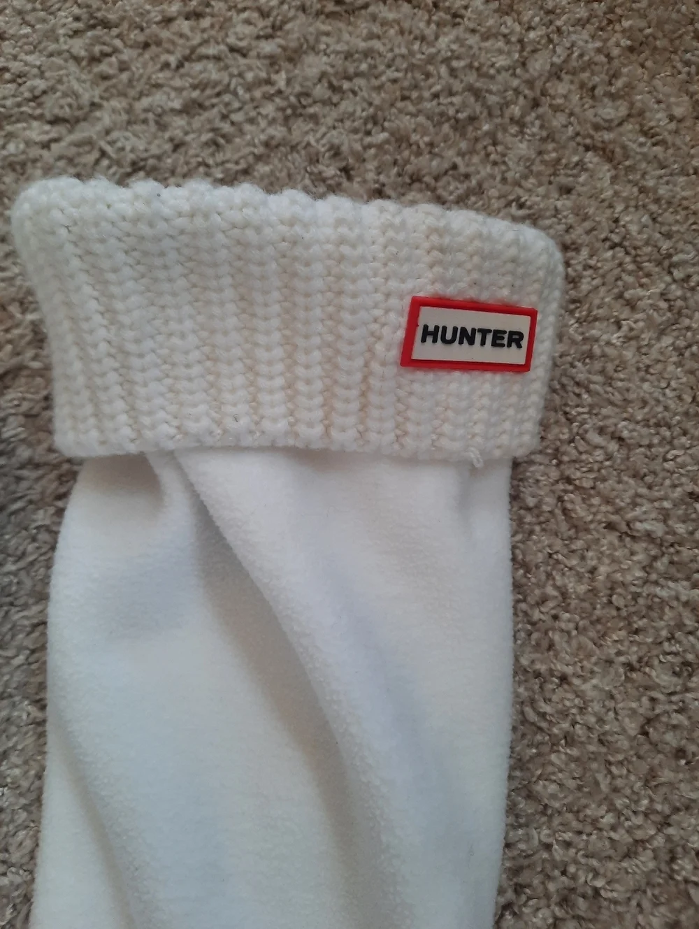 Hunter 6-Stitch Cable Knit Fleece Lined Tall Boot Socks Size Medium (W 5-7)